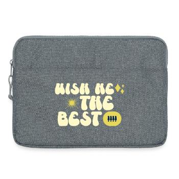 Wish me the best - Sacoche pour ordinateur portable 15 pouces - gris chiné - Devant