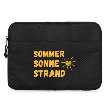 Sommer - Sonne - Strand - Endlich Urlaubszeit! - Laptoptasche 15" - Schwarz - Vorne