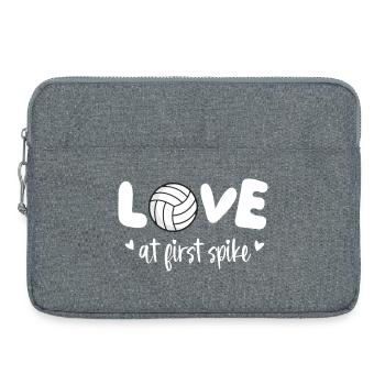 Coup de foudre Spike Funny Volleyball - Sacoche pour ordinateur portable 15 pouces - gris chiné - Devant