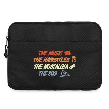 Musik Frisuren Nostalgie 80er Jahre - Laptoptasche 15" - Schwarz - Vorne