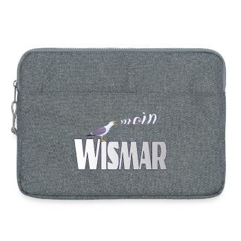 Wismar Möwe & Moin Ostsee - Laptoptasche 15" - Grau meliert - Vorne