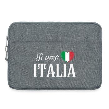 Ich liebe Italien, italienischen Stolz - Laptoptasche 15" - Grau meliert - Vorne