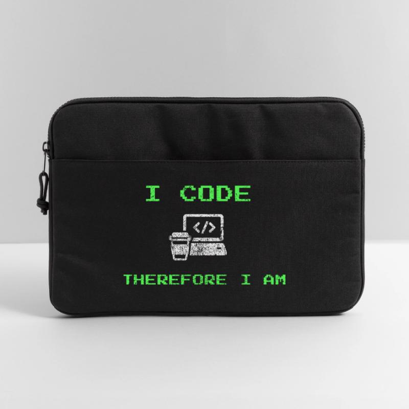 I Code Therefore I Am – Funny Developer Tee Laptop bag 15"