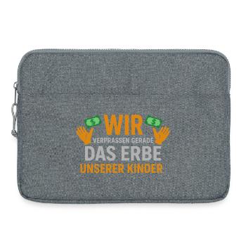 We are squandering our children's inheritance - Laptop bag 15" - heather grey - Front
