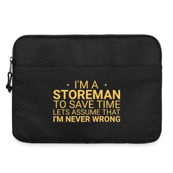 Storeman Never Wrong - Laptoptasche 15" - Schwarz - Vorne
