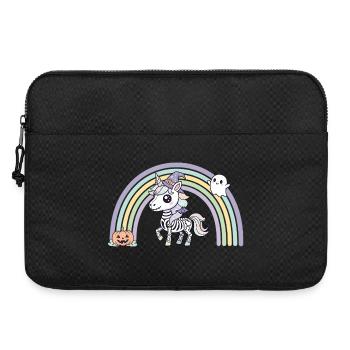 BOHO Licorne squelette avec arc-en-ciel – Halloween - Sacoche pour ordinateur portable 15 pouces - noir - Devant