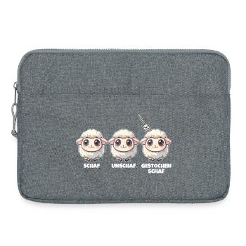 Drôle de mouton Jeu de mots moutons et troupeau de moutons - Sacoche pour ordinateur portable 15 pouces - gris chiné - Devant