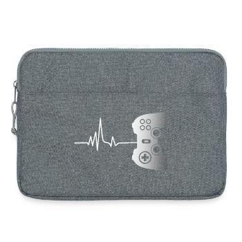 Gamer Game Videospiel Blaubeere Vintage Gaming  - Laptoptasche 15" - Grau meliert - Vorne