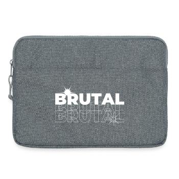 Brutaler geometrischer Echo-Druck - Laptoptasche 15" - Grau meliert - Vorne