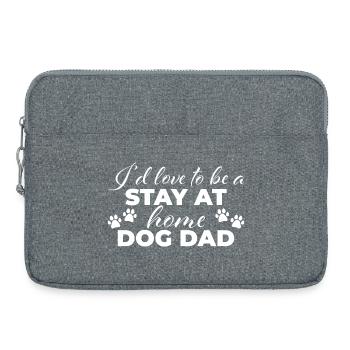 Rester à la maison chien papa - Sacoche pour ordinateur portable 15 pouces - gris chiné - Devant
