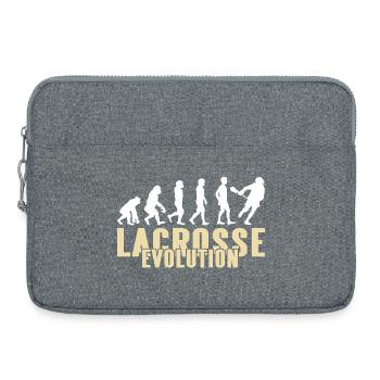 Lacrosse Evolution Funny Sports Humor Parody - Laptop bag 15" - heather grey - Front