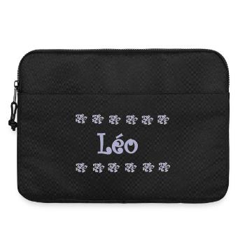 Léo Orné Floral - Sacoche pour ordinateur portable 15 pouces - noir - Devant