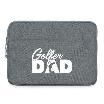 Golfer-Vater, Vintage-Silhouette-Golf-Vater, Vater - Laptoptasche 15" - Grau meliert - Vorne