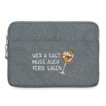 If you say A, you also have to say Perol Summer drink - Laptop bag 15" - heather grey - Front