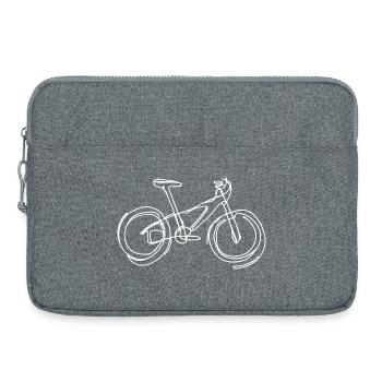 Dessin VTT - Sacoche pour ordinateur portable 15 pouces - gris chiné - Devant