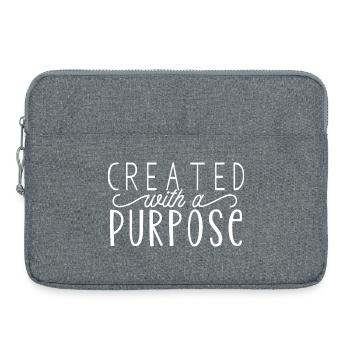 Created With A Purpose - Laptop bag 15" - heather grey - Front