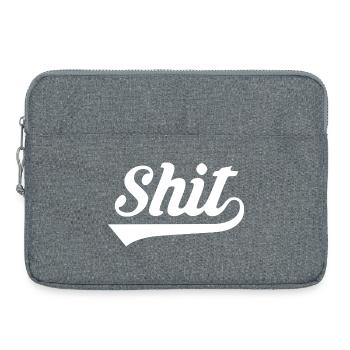 Shit Retro Script - Laptop bag 15" - heather grey - Front