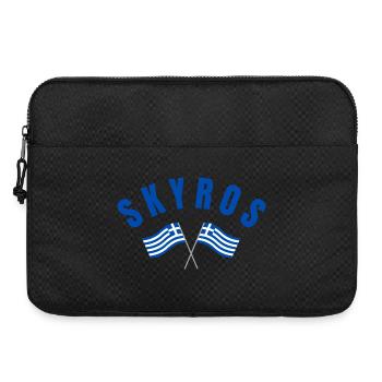 Drapeaux croisés grecs de Skyros - Sacoche pour ordinateur portable 15 pouces - noir - Devant