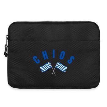 Chios Croisé des drapeaux grecs - Sacoche pour ordinateur portable 15 pouces - noir - Devant