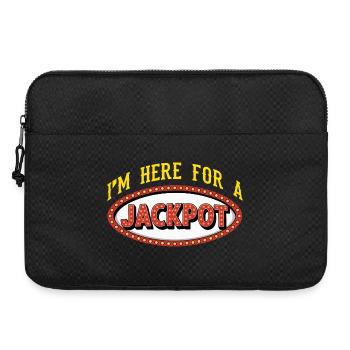 Ich Bin Hier Für Den Jackpot Casino Glücksspiel - Laptoptasche 15" - Schwarz - Vorne