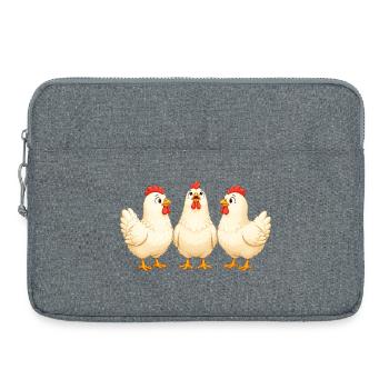 Chickens - Laptop bag 15" - heather grey - Front