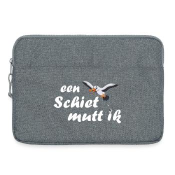 een Schiet mutt ik - plattdeutsch Spruch - Laptoptasche 15" - Grau meliert - Vorne