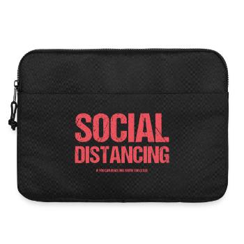 Distanciation sociale - Sacoche pour ordinateur portable 15 pouces - noir - Devant