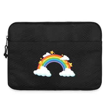 Rainbow Arc with Clouds and Stars - Laptop bag 15" - black - Front