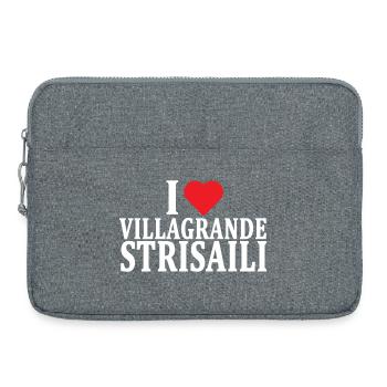 t-shirt I love Villagrande Strisaili Sardinia - Laptop bag 15" - heather grey - Front