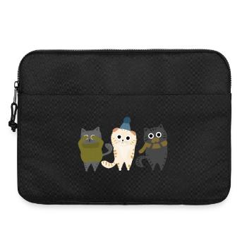 Drei Katzen - Laptoptasche 15" - Schwarz - Vorne