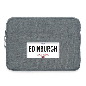 Ortsschild von Edinburgh - Laptoptasche 15" - Grau meliert - Vorne