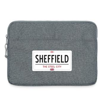 Panneau de la ville de Sheffield - Sacoche pour ordinateur portable 15 pouces - gris chiné - Devant