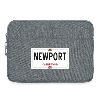Panneau de la ville de Newport - Sacoche pour ordinateur portable 15 pouces - gris chiné - Devant