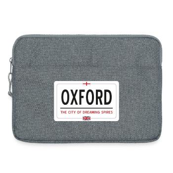 Panneau de la ville d’Oxford - Sacoche pour ordinateur portable 15 pouces - gris chiné - Devant