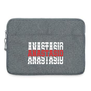 t-shirt Anastasio t-shirt gift stacked text - Laptop bag 15" - heather grey - Front