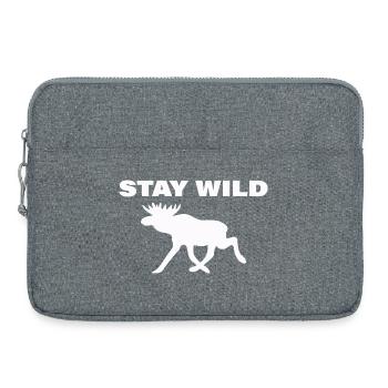 RESTEZ SAUVAGE - Sacoche pour ordinateur portable 15 pouces - gris chiné - Devant