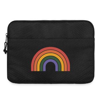 Retro Rainbow Arc Print - Laptop bag 15" - black - Front