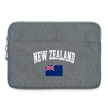 T Shirt sweat NEW ZEALAND drapeau - Sacoche pour ordinateur portable 15 pouces - gris chiné - Devant