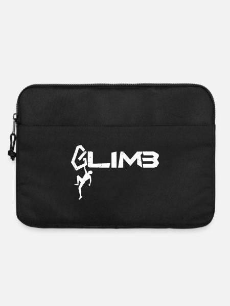 Klettern Sie mutig Emblem - Laptoptasche 15" - Schwarz