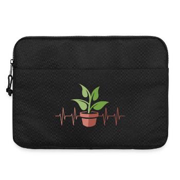 Topfpflanze mit Herzschlag - Botanik und Pflanzen - Laptoptasche 15" - Schwarz - Vorne