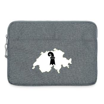 Bâle-Ville, Suisse - Sacoche pour ordinateur portable 15 pouces - gris chiné - Devant