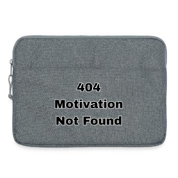 404 Motivation Not Found – Minimalist - Laptop bag 15" - heather grey - Front