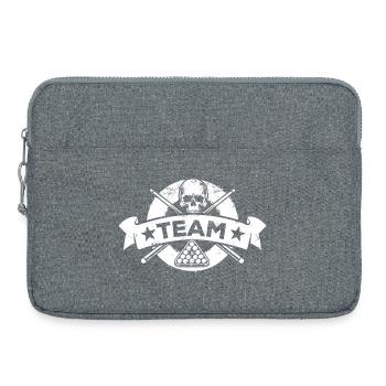 Eight Ball, Billiard Ball, Billiard Team, Name - Laptop bag 15" - heather grey - Front