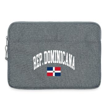 Drapeau de la République dominicaine - Sacoche pour ordinateur portable 15 pouces - gris chiné - Devant