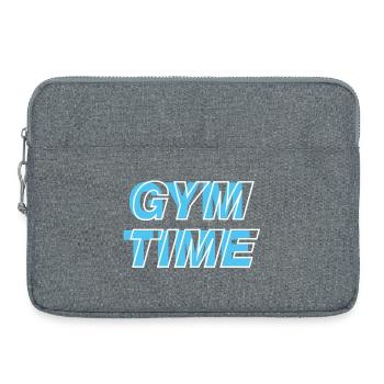 Temps de gym - Sacoche pour ordinateur portable 15 pouces - gris chiné - Devant