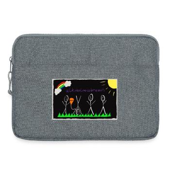 Festival Bild im Kinderstyle Bier - Laptoptasche 15" - Grau meliert - Vorne
