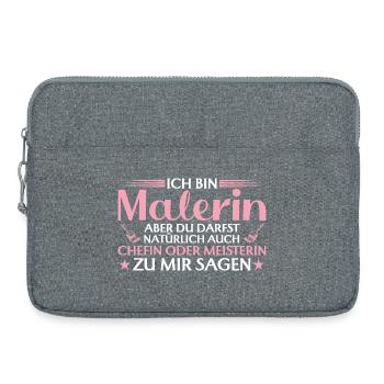 Patronne ou Maître artisan - Peintre - Sacoche pour ordinateur portable 15 pouces - gris chiné - Devant