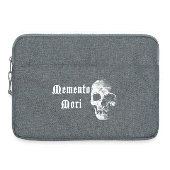 Crâne de Memento Mori – Contraste blanc - Sacoche pour ordinateur portable 15 pouces - gris chiné - Devant