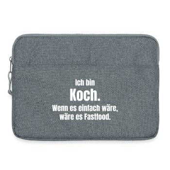 Ich bin Koch Zitat – Küchenhumor - Laptoptasche 15" - Grau meliert - Vorne