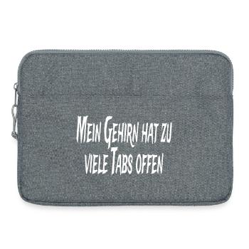Mein Gehirn hat zu viele Tabs offen - Laptoptasche 15" - Grau meliert - Vorne